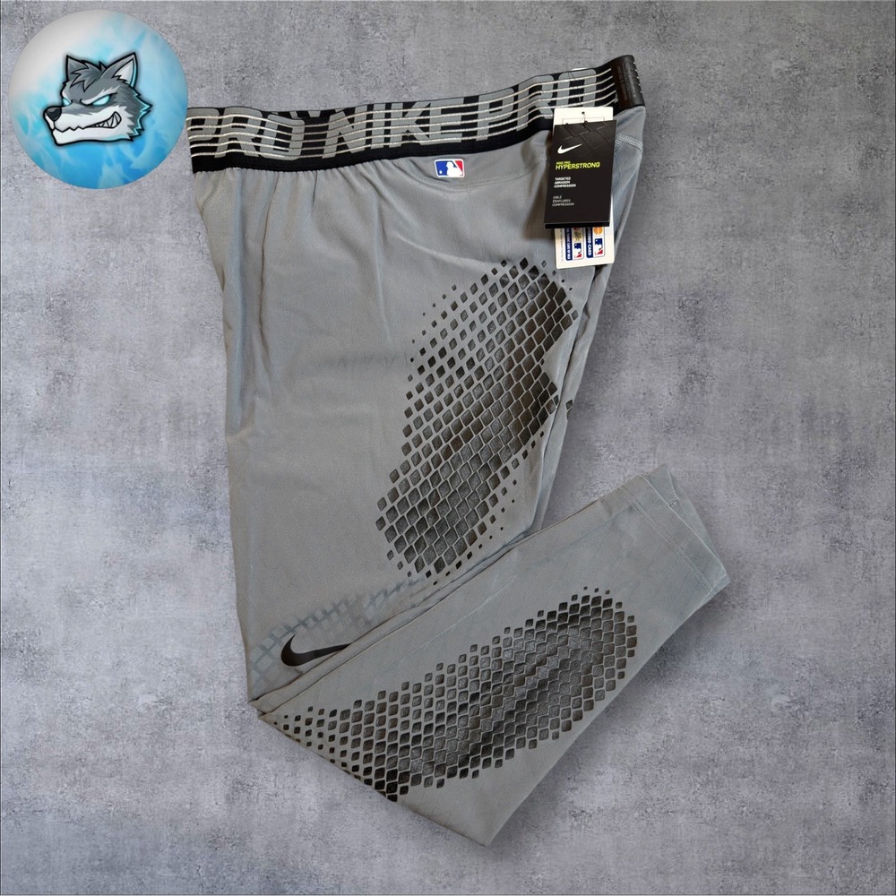 Nike Pro MLB HyperStrong Baseball Sliding Pants Gray Men's Size 2XL AA9788-065
